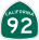 Image of SR-92 road sign
