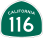 Image of SR-116 road sign