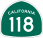 Image of SR-118 road sign
