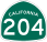 Image of SR-204 road sign