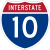 Image of I-10 road sign