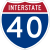 Image of I-40 road sign