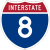 Image of I-8 road sign