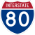 Image of I-80 road sign