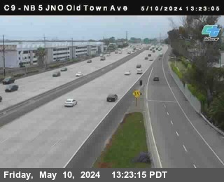 Timelapse image near (C 009) I-5 : Just North Of Old Town, San Diego 0 minutes ago