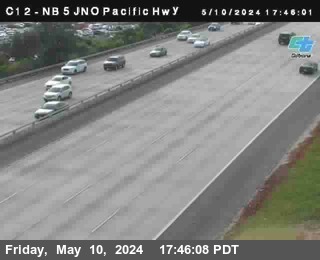 Timelapse image near (C 012) NB 5 : Just North Of Pacific Highway, San Diego 0 minutes ago