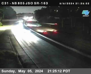 Traffic camera for (C031) I-805 : Just South Of SR-163