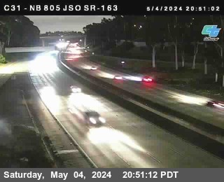 Timelapse image near (C031) I-805 : Just South Of SR-163, San Diego 0 minutes ago