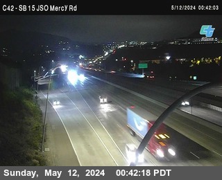 Timelapse image near (C042) I-15 : Just South Of Mercy Road, San Diego 0 minutes ago