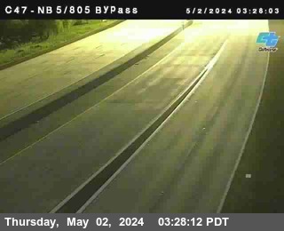 Timelapse image near (C 047) NB 5/805 Bypass, San Diego 0 minutes ago