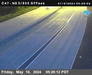 Timelapse image near (C 047) NB 5/805 Bypass, San Diego 0 minutes ago