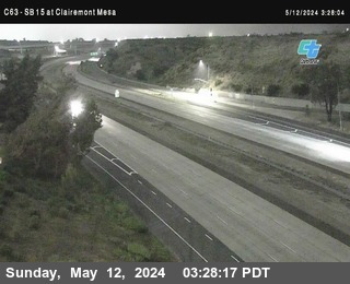Timelapse image near (C063) SB 15: Clairemont Mesa Boulevard, San Diego 0 minutes ago