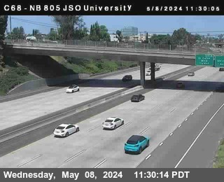 Timelapse image near (C068) I-805 Just South of University, San Diego 0 minutes ago