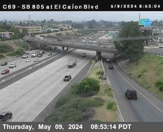 Timelapse image near (C069) I-805 : El Cajon Boulevard (On Ramp), San Diego 0 minutes ago