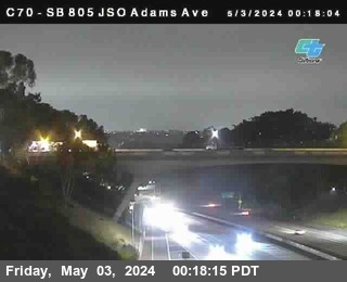 Timelapse image near (C070) I-805 : Just South of Adams Ave, San Diego 0 minutes ago