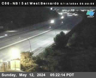 Timelapse image near (C 086 )I-15 : West Bernardo Drive / Pomerdo, San Diego 0 minutes ago