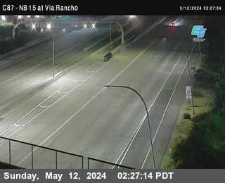 Timelapse image near (C087) I-15 : Via Rancho Parkway, Escondido 0 minutes ago