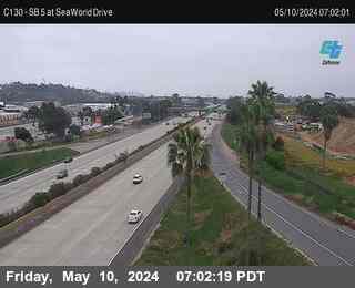 Timelapse image near (C 130) I-5 : SeaWorld Drive 1, San Diego 0 minutes ago