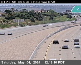 Timelapse image near (C170) I-805: East Palomar DAR, Chula Vista 0 minutes ago