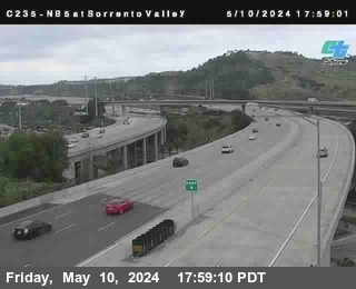 Timelapse image near (C235) I-5 : Just South Of Sorrento Valley Road 1, San Diego 0 minutes ago