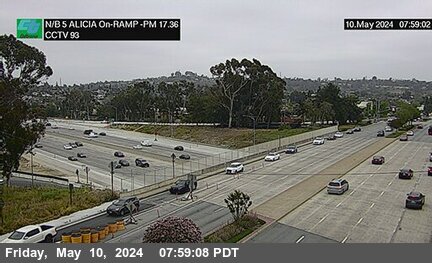 Timelapse image near I-5 : Alicia Parkway On, Mission Viejo 0 minutes ago