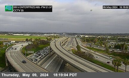 Timelapse image near I-5 : Enterprise Street / I-405, Irvine 0 minutes ago