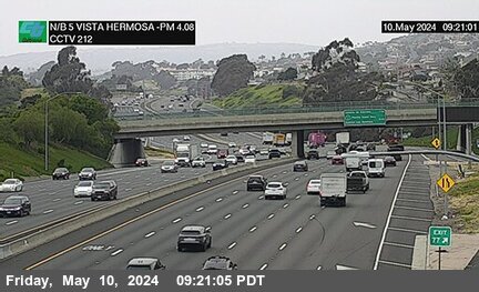 Timelapse image near I-5 : Vista Hermosa, San Clemente 0 minutes ago