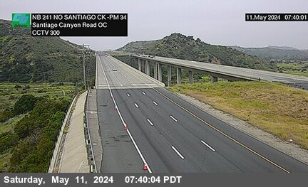 SR-241 : 2600 Meters North of Santiago Canyon Road Overcross