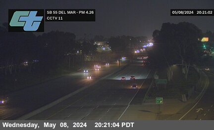 Timelapse image near SR-55 : Del Mar Avenue, Costa Mesa 0 minutes ago