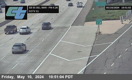 Traffic camera for SR-55 : Del Mar Avenue