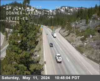 Timelapse image near Hwy 80 at Donner Lake, Truckee 0 minutes ago