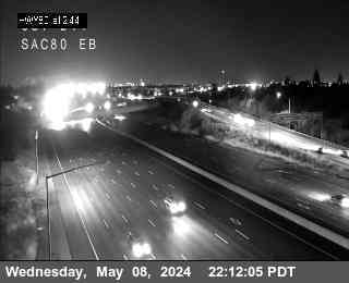 Timelapse image near Hwy 80 at JCT244 EB, Sacramento 0 minutes ago