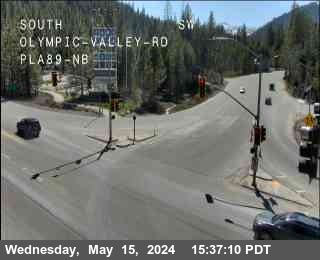 Timelapse image near Hwy 89 at Olympic Valley, Olympic Valley 0 minutes ago