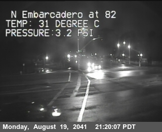 Timelapse image near T028N -- SR-82 : Embarcadero, Palo Alto 0 minutes ago