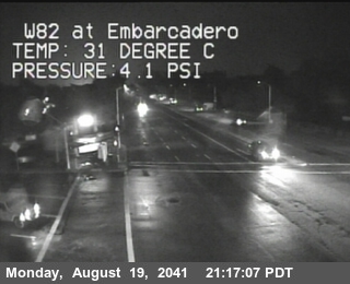 Timelapse image near T028W -- SR-82 : Embarcadero, Stanford 0 minutes ago