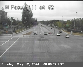 Timelapse image near T029E -- SR-82 : Page Mill Road / Oregon Expressway, Palo Alto 0 minutes ago