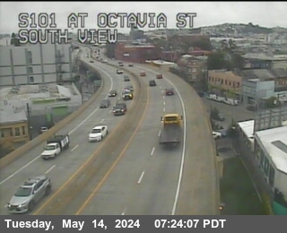 Timelapse image near TV301 -- US-101 : At Octavia St, San Francisco 0 minutes ago