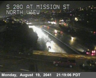 Timelapse image near TV306 -- I-280 :  AT MISSION ST, San Francisco 0 minutes ago