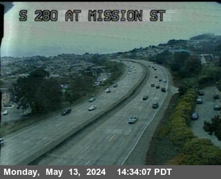 Timelapse image near TV306 -- I-280 :  AT MISSION ST, San Francisco 0 minutes ago