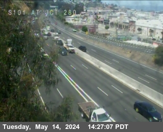 Timelapse image near TV308 -- US-101 : At Alemany Bl, San Francisco 0 minutes ago