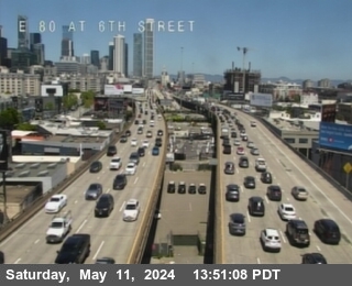 Timelapse image near TV316 -- I-80 : 6th Street, San Francisco 0 minutes ago