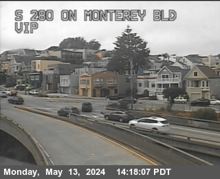 Timelapse image near TV320 -- I-280 : On Monterey Bl, San Francisco 0 minutes ago