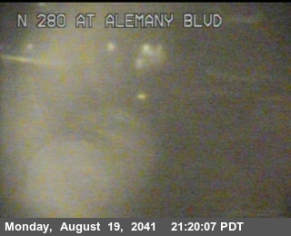 Timelapse image near TV321 -- I-280 : At Alemany Bl, San Francisco 0 minutes ago