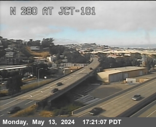 Timelapse image near TV322 -- I-280 : US-101, San Francisco 0 minutes ago
