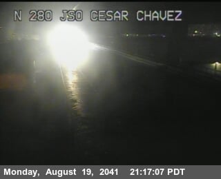 Timelapse image near TV325 -- I-280 : Just South Of Cesar Chavez, San Francisco 0 minutes ago
