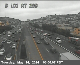Timelapse image near TV380 -- US-101 : At 280 Split, San Francisco 0 minutes ago