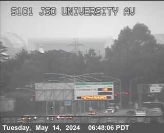 Timelapse image near TV436 -- US-101 : AT JSO UNIVERSITY AV, Palo Alto 0 minutes ago