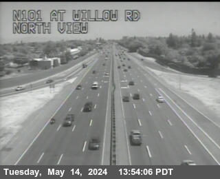 Timelapse image near TV438 -- US-101 : N101 at Willow Rd, Palo Alto 0 minutes ago