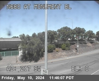 Timelapse image near TV816 -- I-680 : AT MONUMENT BL, Pleasant Hill 0 minutes ago