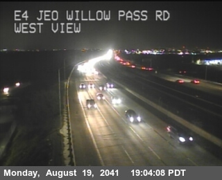Timelapse image near TV833 -- SR-4 : Just East Of Willow Pass Road, Concord 0 minutes ago